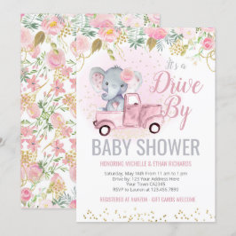 Elephant Baby Shower Parad Inbjudningar