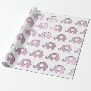 Elephant Baby Shower Party Favor Vit ros Heart Presentpapper