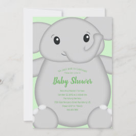 Elephant Baby Shower Safari Inbjudningar