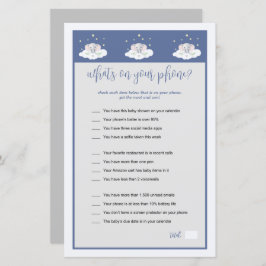 Elephant Baby Shower Spelet What's on Your Mobil