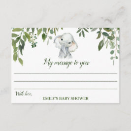 Elephant Baby Shower Time Capsule-kort Tilläggskort