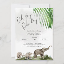 Elephant Baby Shower Twin Boys Baby