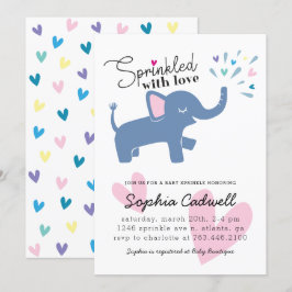Elephant Baby Sprinkle Inbjudningar