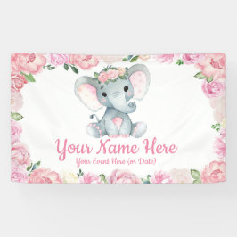 Elephant BackDrop Bord Decor, Banner Sign Decor