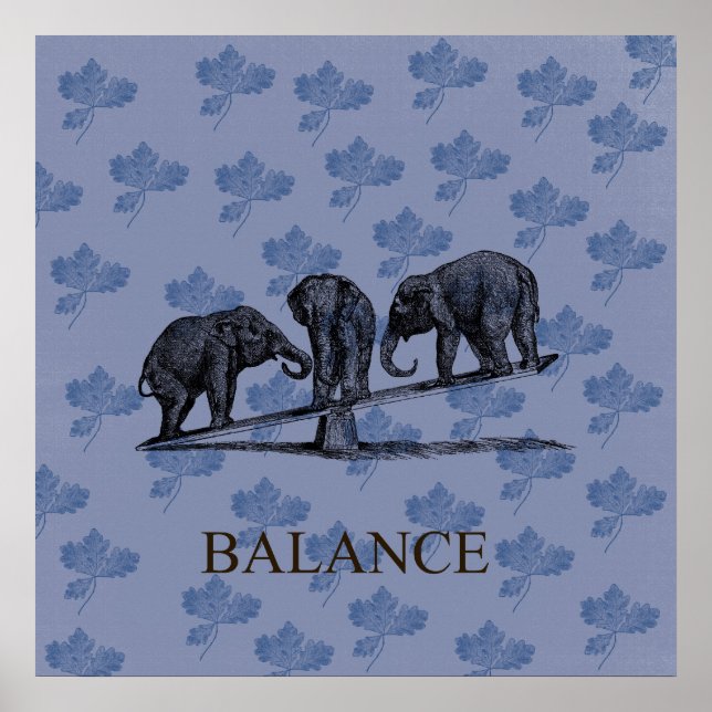 Elephant Balance Poster (Framsidan)
