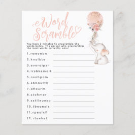 Elephant Balloon Baby Shower Game Baby Scramble