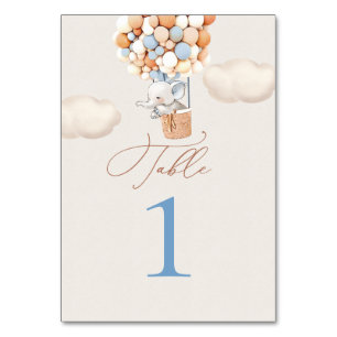 Elephant Balloon Bordsnummer