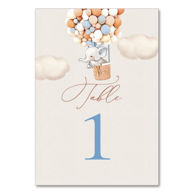 Elephant Balloon Bordsnummer (Framsidan)