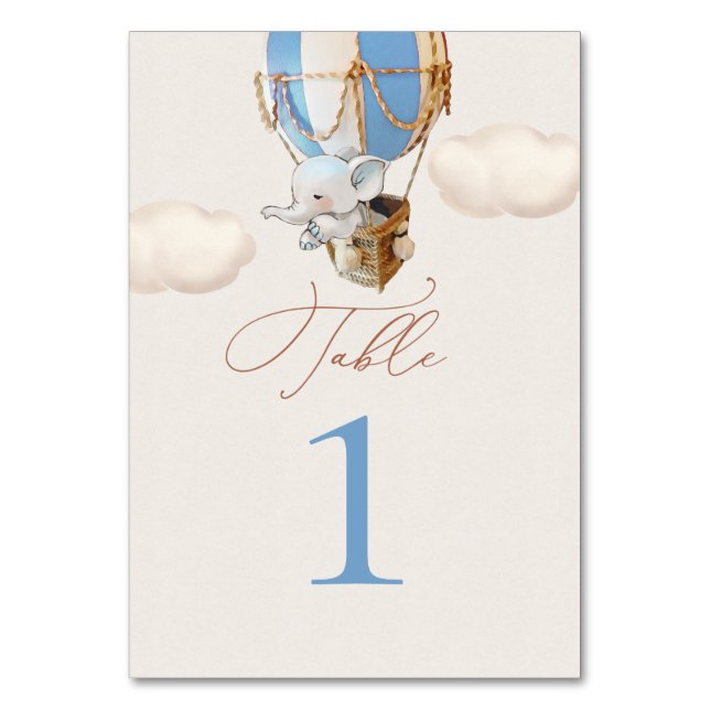 Elephant Balloon Bordsnummer (Framsidan)