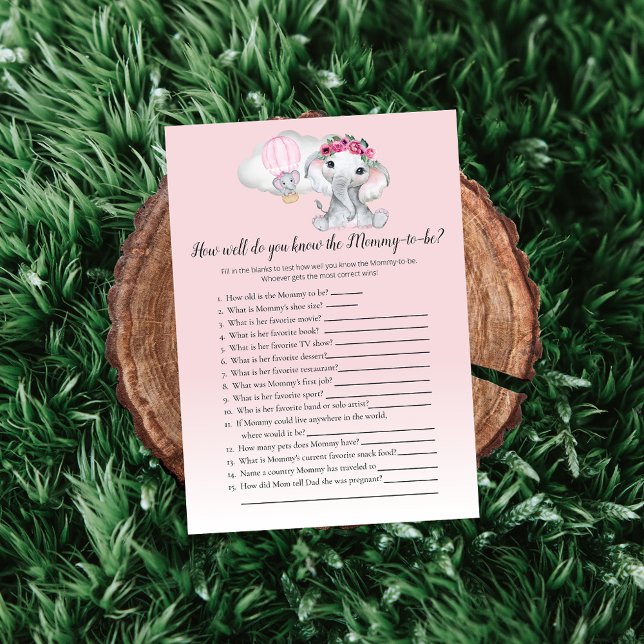 Elephant Balloon Känner du Mamma-2-be-Baby-spel? (Skapare uppladdad)