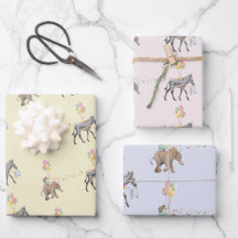 Elephant balloon Party Cadeaupapier Vellen Set