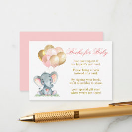 Elephant Balloons Shower Bokar för Baby Tilläggskort