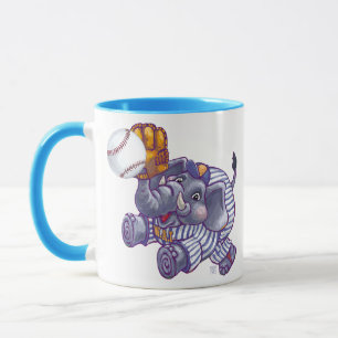 Elephant Baseball Star Mugg