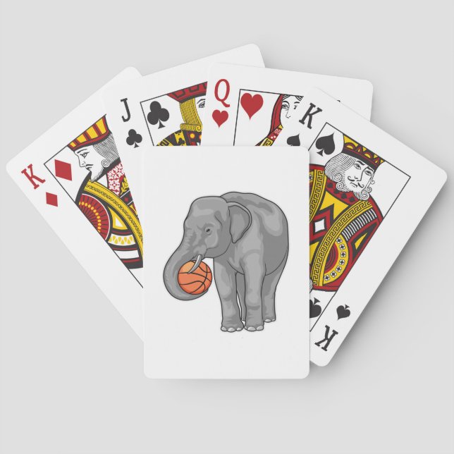 Elephant Basketball-spelare Basketball Casinokort (Baksidan)