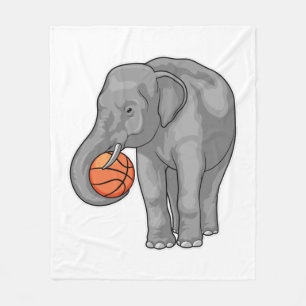 Elephant Basketball-spelare Basketball Fleecefilt