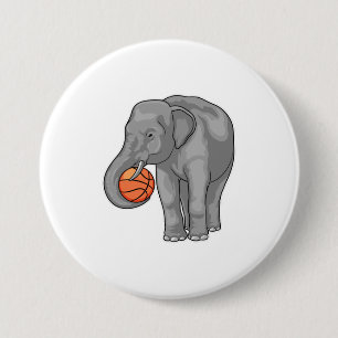 Elephant Basketball-spelare Basketball Knapp
