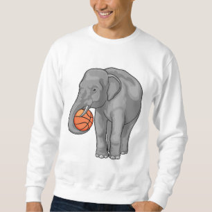 Elephant Basketball-spelare Basketball Lång Ärmad Tröja