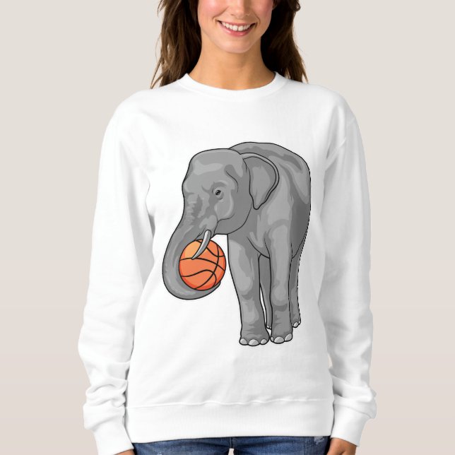 Elephant Basketball-spelare Basketball T Shirt (Framsida)
