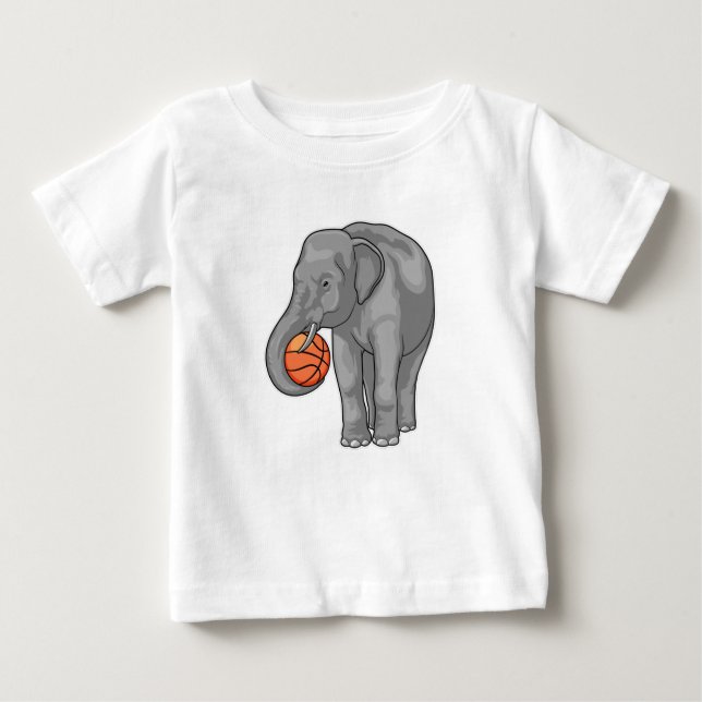 Elephant Basketball-spelare Basketball T Shirt (Framsida)