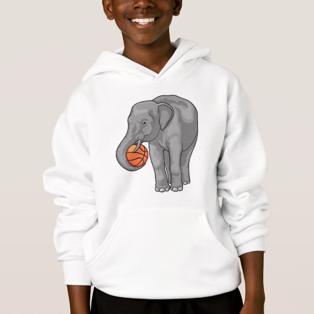 Elephant Basketball-spelare Basketball T Shirt (Framsida)