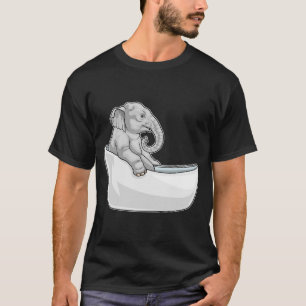 Elephant Bathe Bathtub T Shirt