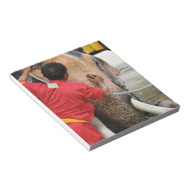 Elephant Bathtime ... Ayutthaya, Thailand Anteckningsblock (Vinklad)