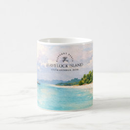Elephant Beach Akvarell – Andaman Minnessak Presen Kaffemugg