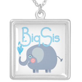 Elephant Big Syrran Silverpläterat Halsband