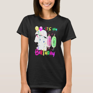 Elephant Birthday It's My 10th Birthday Girls Elep T Shirt