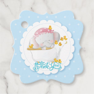 Elephant Birthday Tack Personlig Gåvor Etiketter