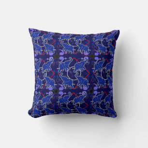 Elephant Blue Bandana Pillow Kudde