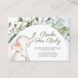 Elephant Blue Boy Greenery Bokar för Baby Enclosur Tilläggskort