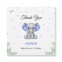 Elephant Blue Boy Shower Tack