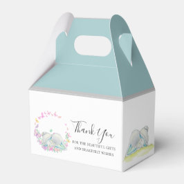 Elephant Blue Butterfly Favor Box Presentaskar