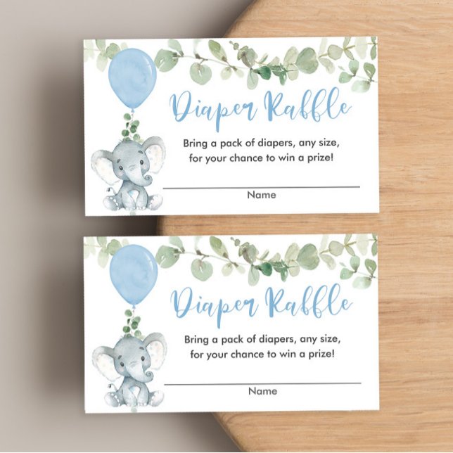 Elephant Blue Greenery boydusch Raper raffle Tilläggskort (Skapare uppladdad)
