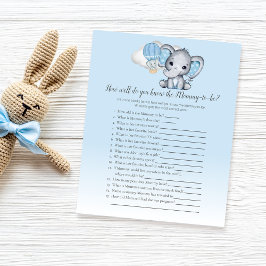 Elephant Blue Känner du Mamma-2-be-Baby-spel?