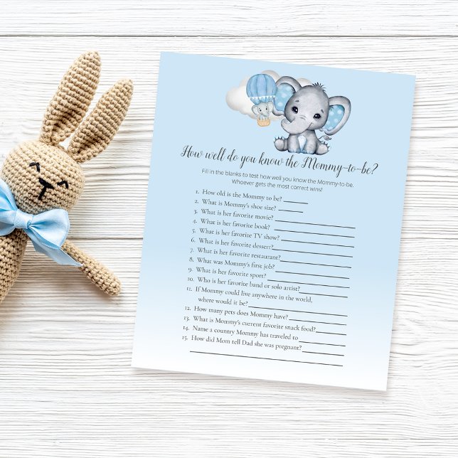 Elephant Blue Känner du Mamma-2-be-Baby-spel? (Skapare uppladdad)