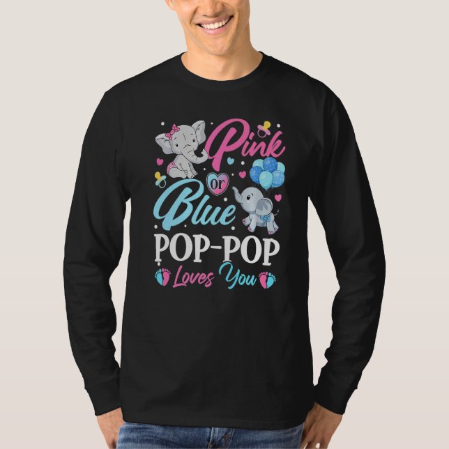 Elephant Blue Rosa Pop Kärlek You Gravid Rev. T Shirt (Framsida)