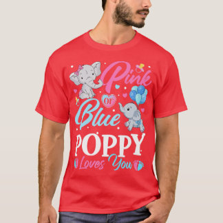 Elephant Blue Rosa Poppy Kärlek You Gravid Revea T Shirt