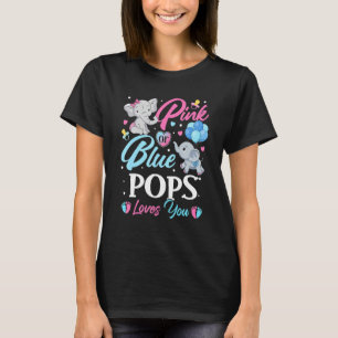 Elephant Blue Rosa Pops Kärlek You Gravid Reveal T Shirt