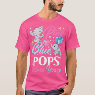 Elephant Blue Rosa POPS Kärlek You Gravid Reveal T Shirt