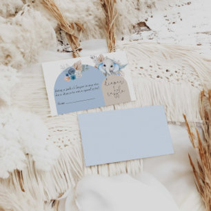 Elephant Boho Boy Shower Raffle Tilläggskort