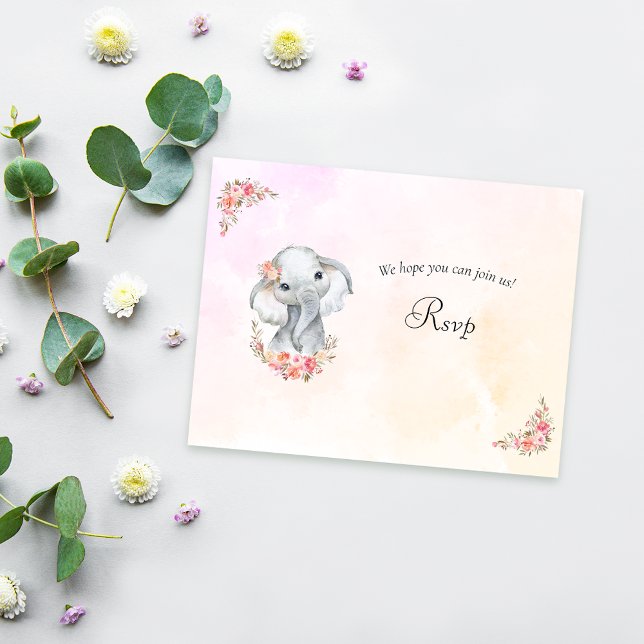 Elephant Boho Chic Coral Baby Shower OSA (Skapare uppladdad)