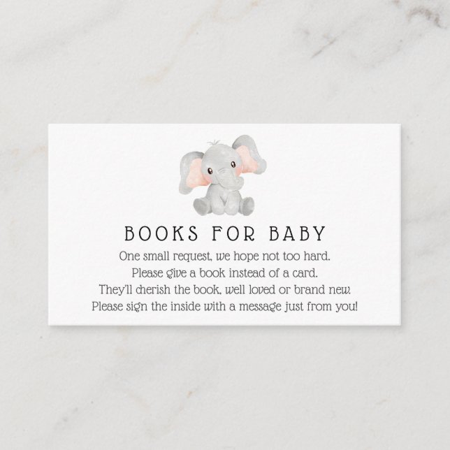 Elephant Bokar för Baby-inhägnadskort Tilläggskort (Framsida)
