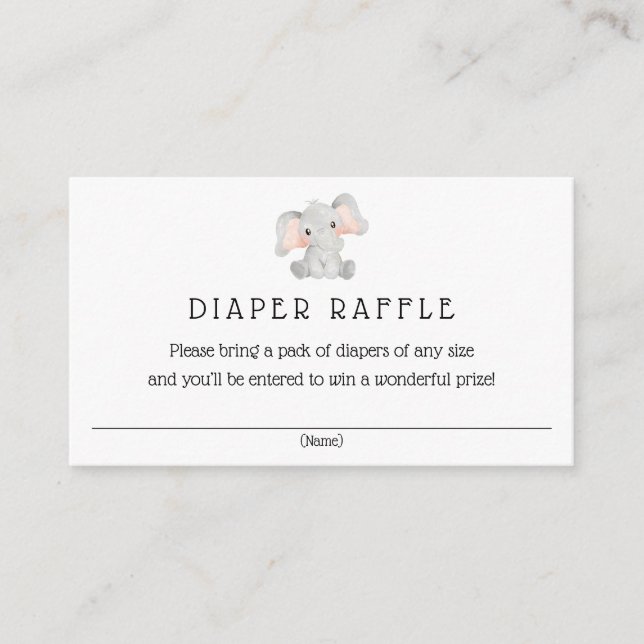 Elephant Bokar för Baby-inmatningskort Tilläggskort (Framsida)