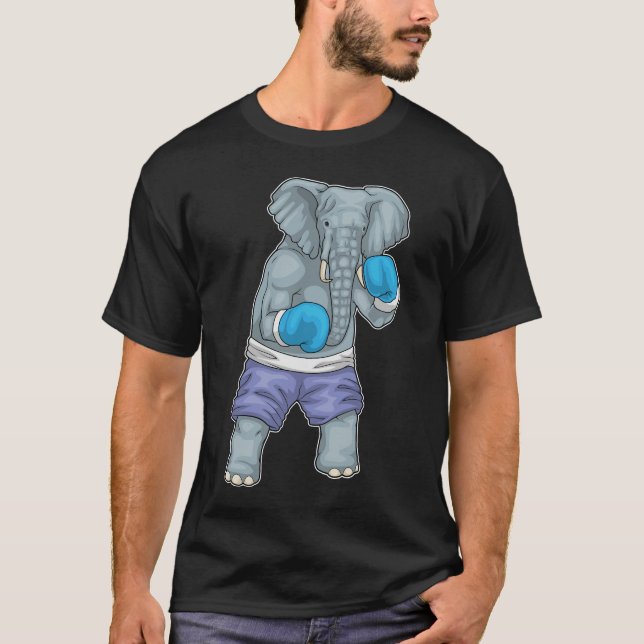 Elephant Boxer Boxing handskar Boxing T Shirt (Framsida)