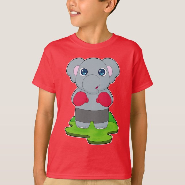 Elephant Boxer Boxing handskar Boxing T Shirt (Framsida)