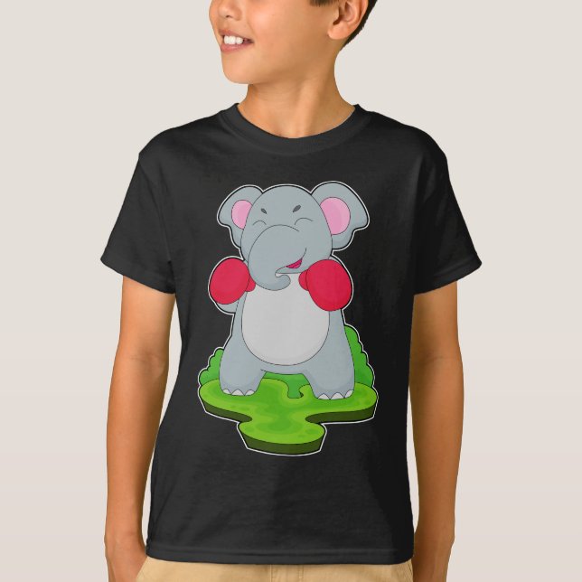 Elephant Boxer Boxing handskar Boxing T Shirt (Framsida)