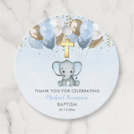 Elephant Boy Balloons Baptism Tack Gift Märkres Gåvor Etiketter