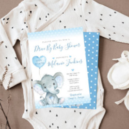 Elephant Boy Drive by Baby Shower-inbjudan Inbjudningar